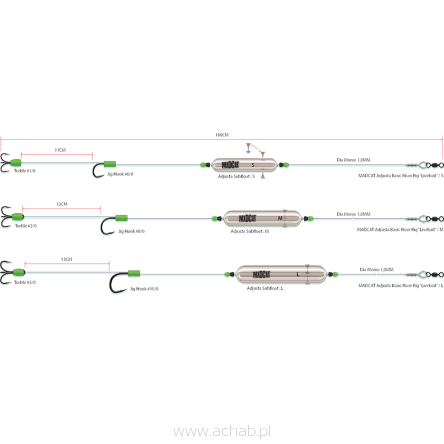 Zestaw na Suma  super jakość ADJUSTA BASIC RIVER RIG LIVEBAIT