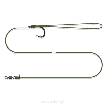 COATED PELLET RIG 70CM 0.90MM/1.35MM #3/0 SINKING