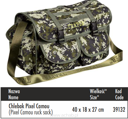 Chlebak Traper Pixel Camou 40 x 18 x 27 cm