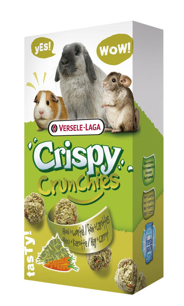 Crispy Crunchies Hay + Carrot 75g - chrupiący przysmak z siankiem i marchewką dla królików i gryzoni