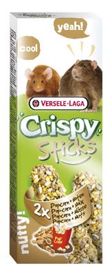 Crispy Sticks Rats-Mice Popcorn & Nuts 110g - 2 kolby popcornowo - orzechowe dla szczurów i myszek