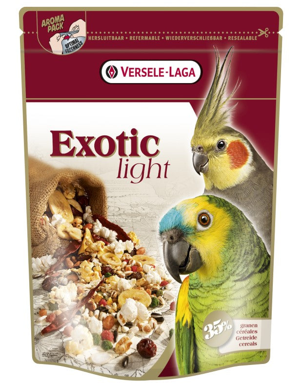 Exotic Light 750g - mieszanka z prażonymi ziarnami dla dużych i średnich papug