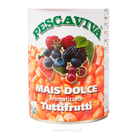 Kukurydza WĘDKARSKA  Pescaviva Tutti Frutti w puszce 340g WŁOSKA