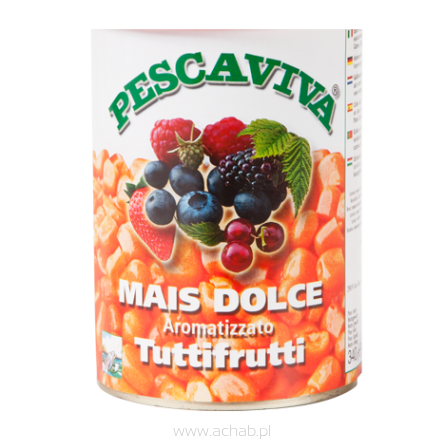 Kukurydza WĘDKARSKA  Pescaviva Tutti Frutti w puszce 340g WŁOSKA