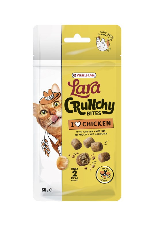Lara Snack CRUNCHY BITES with CHICKEN Happy Teeth 50g - przysmak wspierający zdrowie zębów z heksametafosforanem sodu