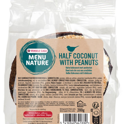MN Half Coconut with Peanuts - Połówka kokosa z nadzieniem tłuszczowo-orzechowym 200g
