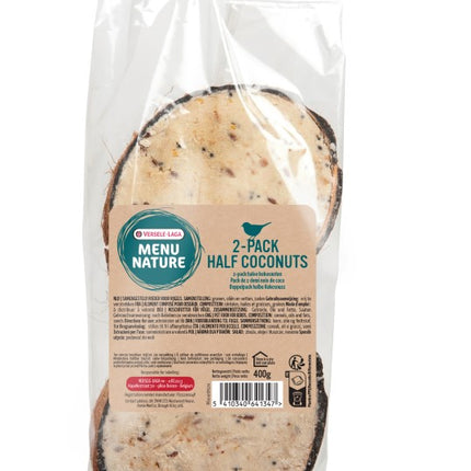 MN Half Coconut with Peanuts x2 - 2 połówki kokosa z nadzieniem tłuszczowym i nasionami 400g