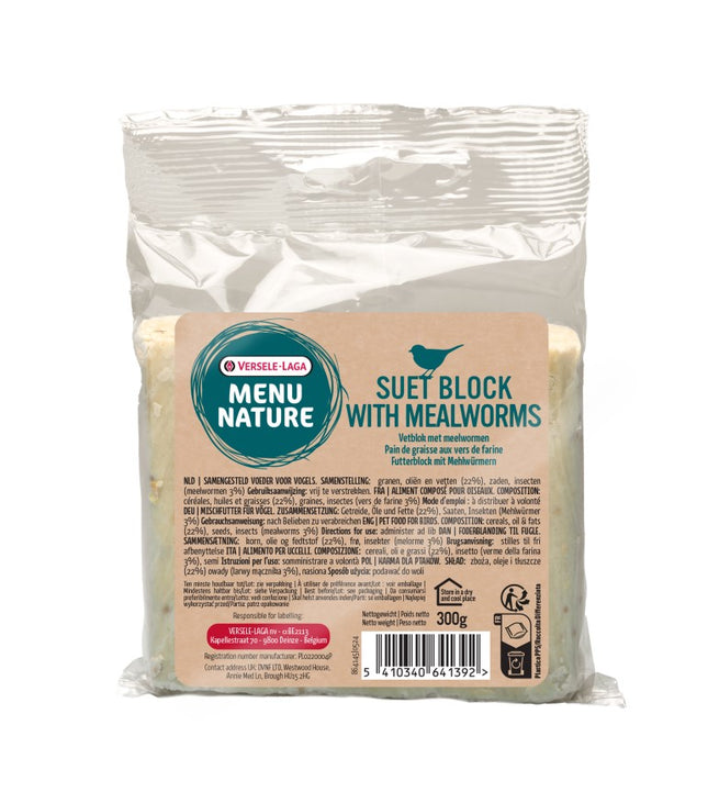 MN Suetblock with Mealworms - Blok tłuszczowy z suszonymi mącznikami 300g