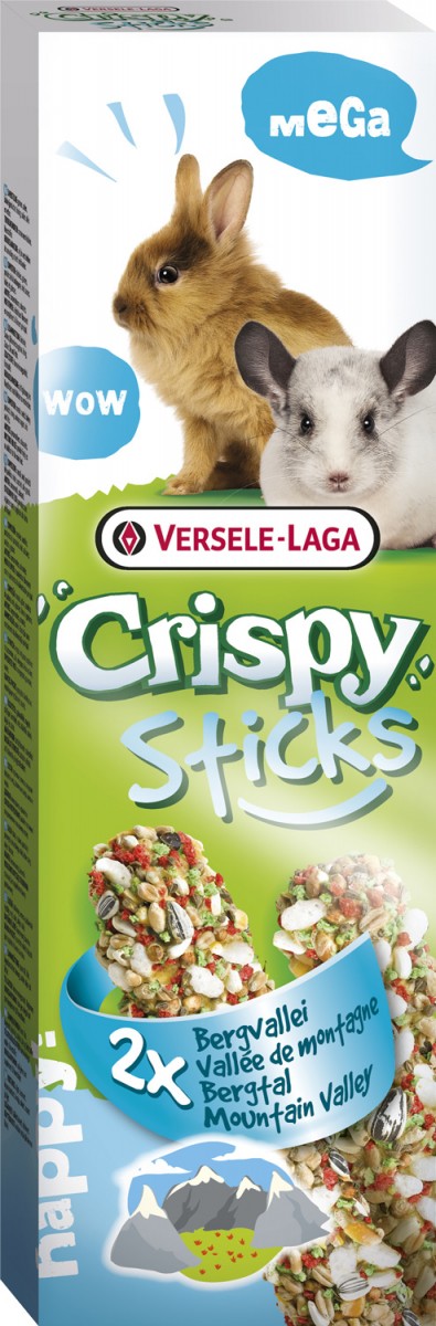 Mega Sticks Rabbits-Chinchillas " Mountain Valley" 140g - 2 megakolby "górska dolina" dla królików i szynszyli