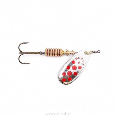 Mepps Comet Decore Srebro - czerwone kropki