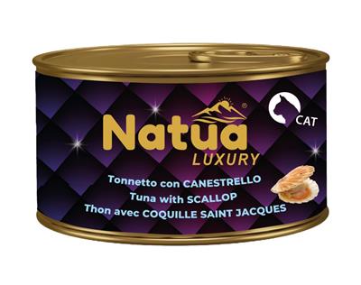 Natua (kot) - puszka 85g - Luxury tuńczyk z przegrzebkiem w galaretce