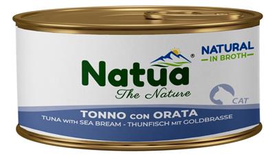 Natua (kot) - puszka 85g - Natural tuńczyk z doradą w bulionie