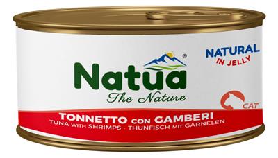 Natua (kot) - puszka 85g - Natural tuńczyk z krewetkami w galaretce