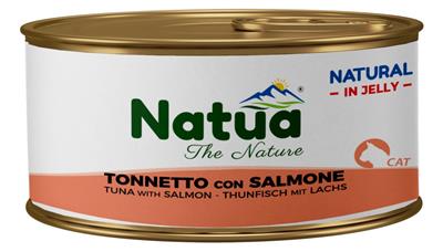 Natua (kot) - puszka 85g - Natural tuńczyk z łososiem w galaretce