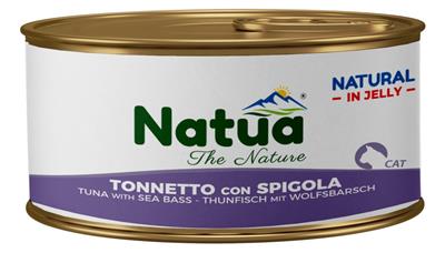 Natua (kot) - puszka 85g - Natural tuńczyk z okoniem morskim w galaretce