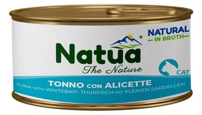 Natua (kot) - puszka 85g - Natural tuńczyk z shirasu w bulionie