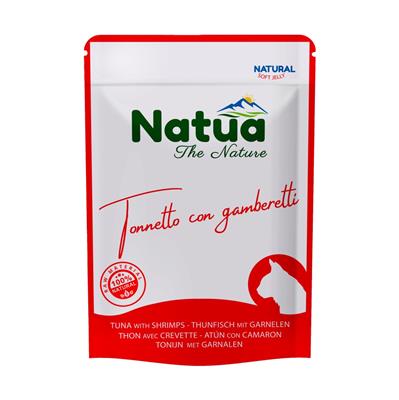 Natua (kot) - saszetka 70g - Natural tuńczyk z krewetkami w delikatnej galaretce