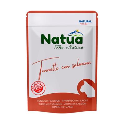 Natua (kot) - saszetka 70g - Natural tuńczyk z łososiem w delikatnej galaretce