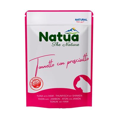 Natua (kot) - saszetka 70g - Natural tuńczyk z szynką w delikatnej galaretce