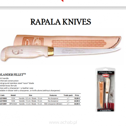 Nóż Finlander Fillet® 15CM z ostrzałką
