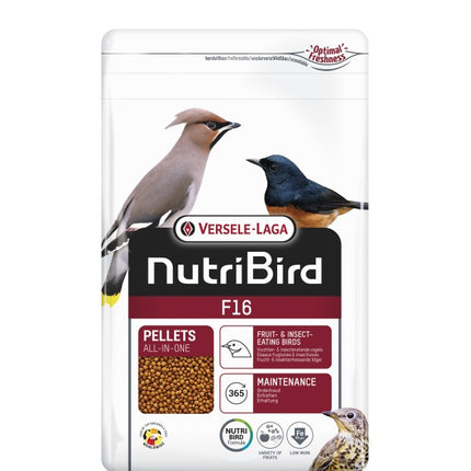 NutriBird F16 800g - granulat dla ptaków owocożernych i owadożernych (m.in. trenorów, drozdów i sójek)