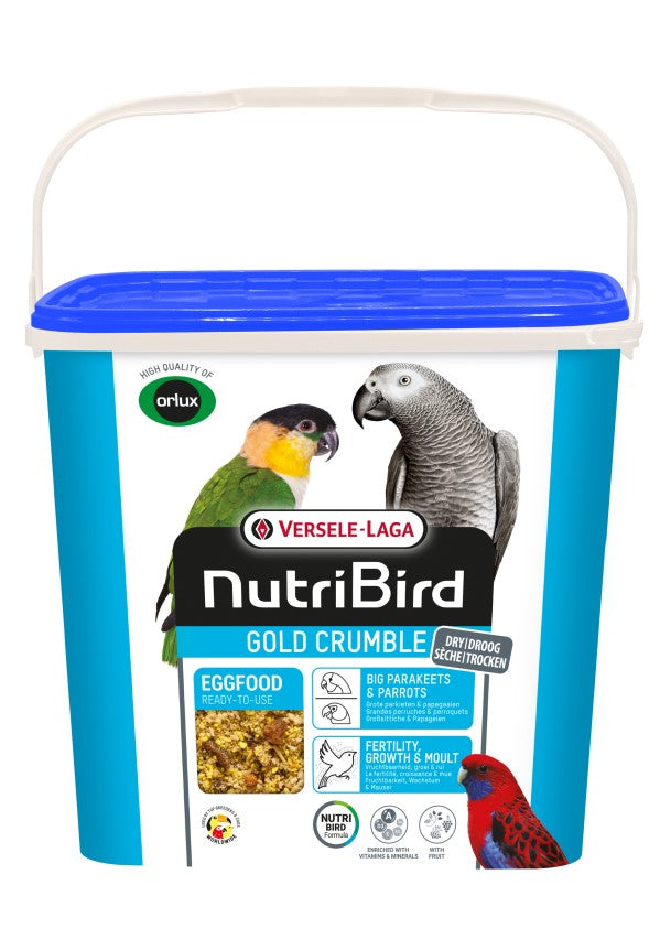 NutriBird Gold Crumble Big Parakeets & Parrots 4kg - suchy pokarm jajeczny dla średnich i dużych papug