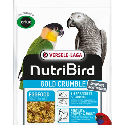 NutriBird Gold Crumble Big Parakeets & Parrots 800g - suchy pokarm jajeczny dla średnich i dużych papug