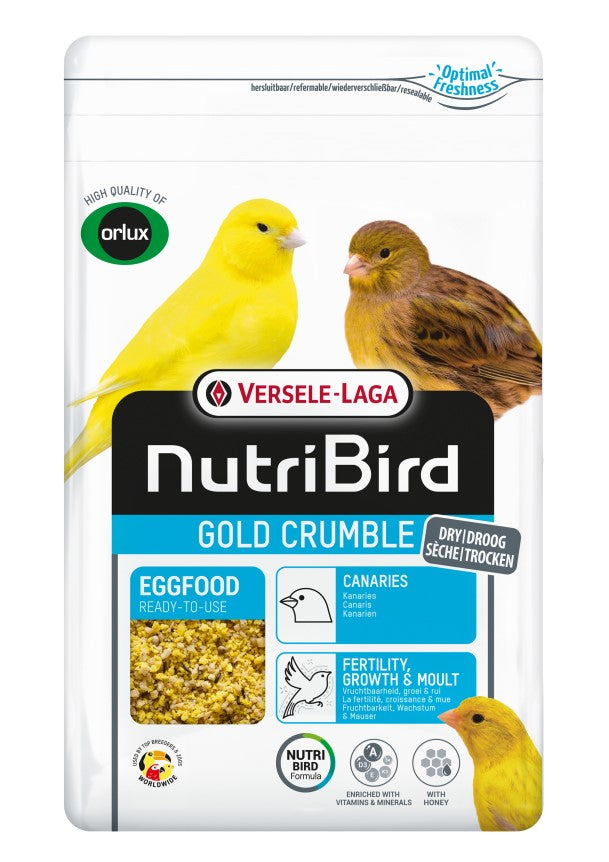 NutriBird Gold Crumble Canaries 1kg - suchy pokarm jajeczny dla żółtych kanarków