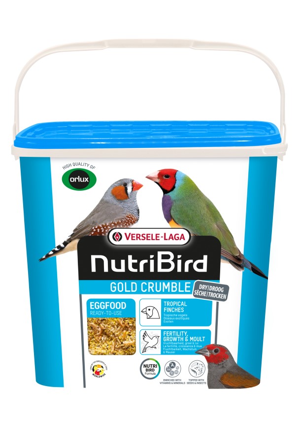 NutriBird Gold Crumble Tropical Finches 4kg - suchy pokarm jajeczny dla ptaków tropikalnych