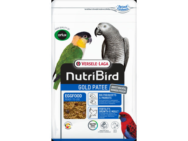 NutriBird Gold Patee Big Parakeets & Parrots 10kg - pokarm jajeczny dla średnich i dużych papug