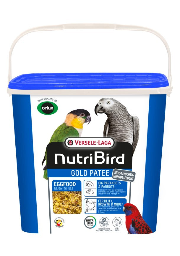 NutriBird Gold Patee Big Parakeets & Parrots 5kg - pokarm jajeczny dla średnich i dużych papug