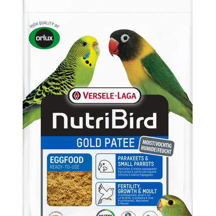 NutriBird Gold Patee Parakeets & Small Parrots 1kg - pokarm jajeczny dla małych papug i papużek