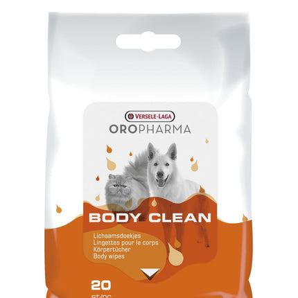 Oropharma Body Clean Cats & Dogs 20szt - chusteczki do czyszczenia sierści