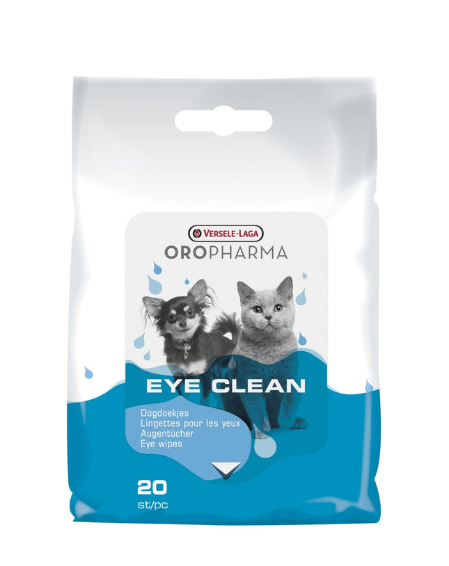 Oropharma Eye Clean 20 sztuk - chusteczki do czyszczenia okolic oczu dla kotów i psów