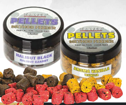 Pellet 8mm z dziurką Method Feeder SMAK HALIBUT CZARNY
