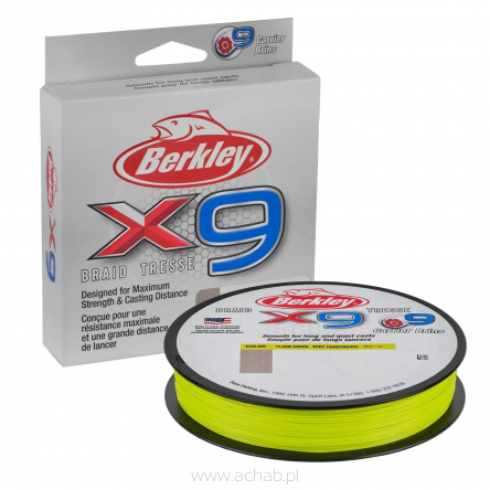 Plecionka Berkley X9 Fluo żółta