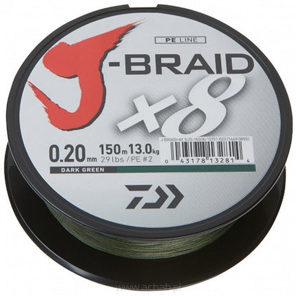 Plecionka J-BRAID - kolor zielony 150m ROZMIAR 0.06 MM