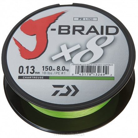 Plecionka J-BRAID kolor chartreuse 300m