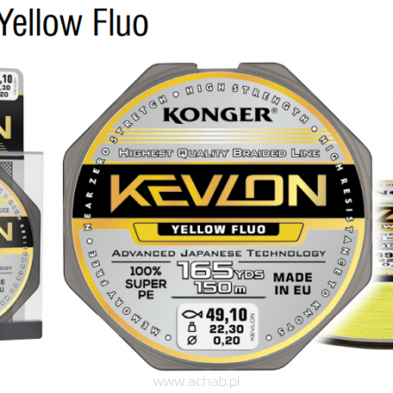 Plecionka Kevlon X4 Yellow Fluo 150m