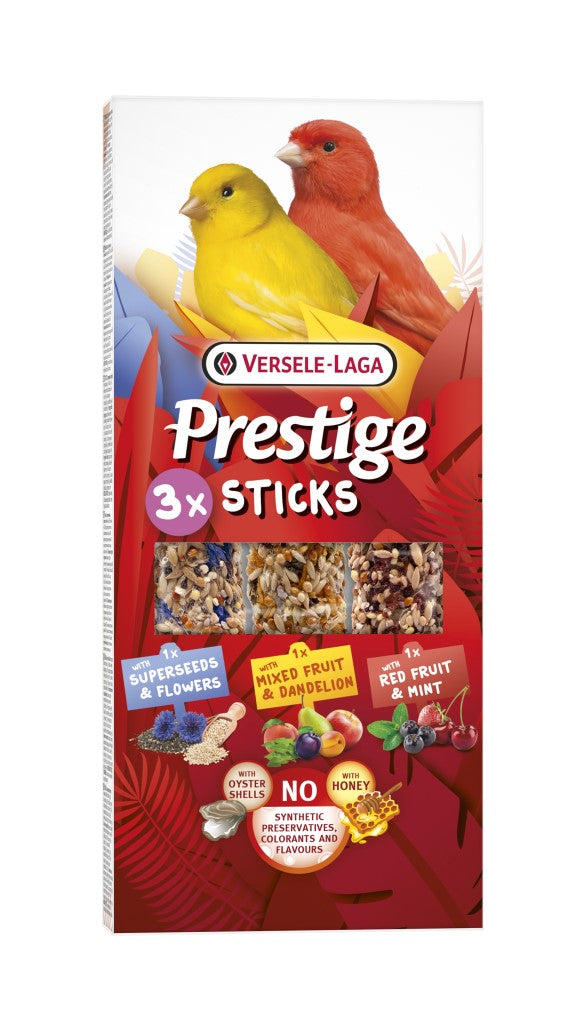 Prestige Sticks Canaries Triple Variety Pack 90g - mix 3 kolb dla kanarków