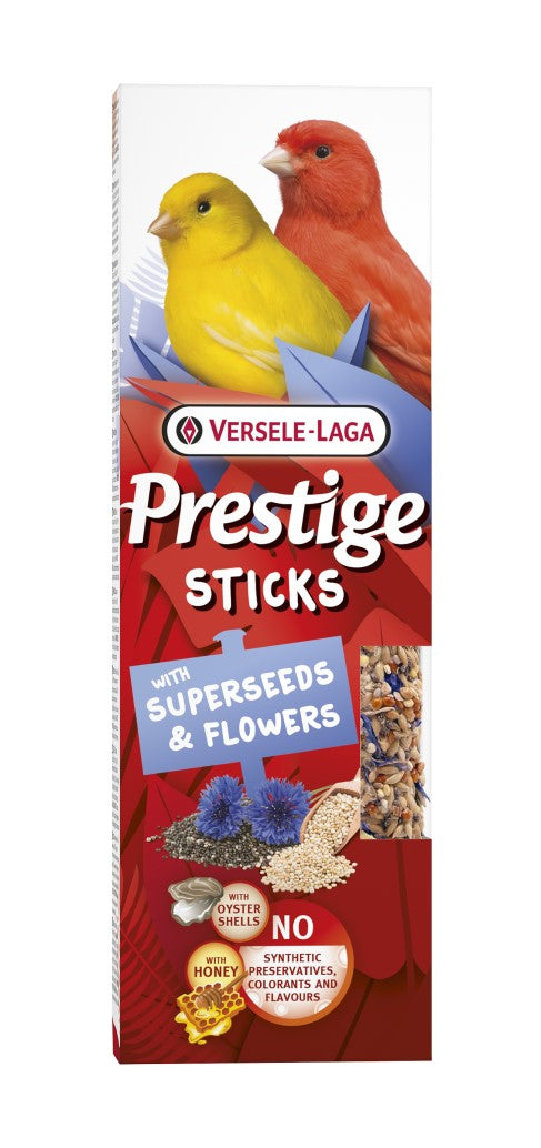 Prestige Sticks Canaries with Superseeds & Flowers 60g - kolby z ziarnami i kwiatami dla kanarków