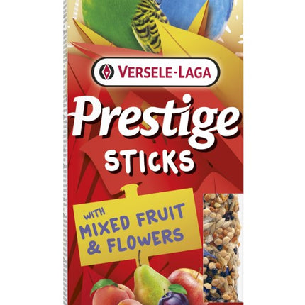 Prestige Sticks Small Parakeets with Mixed Fruit & Flowers 60g - kolby z miksem owoców i kwiatami dla małych papużek