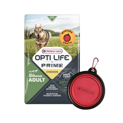 Prime Adult Chicken 2,5kg + miseczka silikonowa GRATIS promo - karma bezzbożowa dla dorosłych psów z kurczakiem