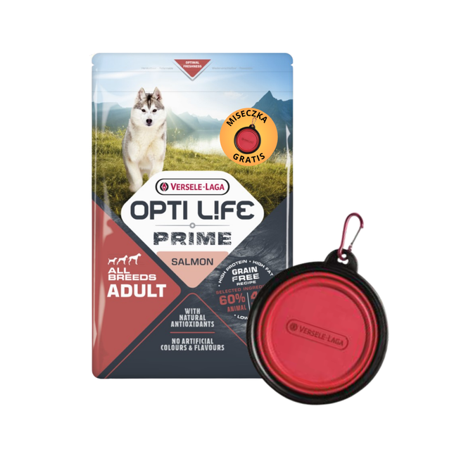 Prime Adult Salmon 2,5kg + miseczka silikonowa GRATIS promo - karma bezzbożowa dla dorosłych psów z łososiem