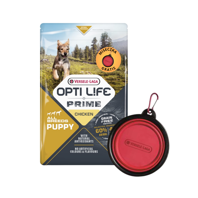 Prime Puppy 2,5kg + miseczka silikonowa GRATIS promo - karma bezzbożowa dla szczeniąt z kurczakiem