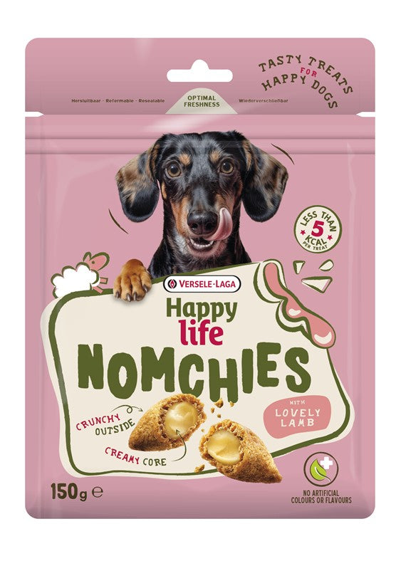 Snack NOMCHIES with LOVELY LAMB 150g - przysmak wspierający trawienie z prebiotykami i juką