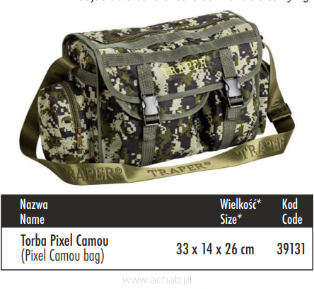 Torba Pixel Camou Traper 33 x 14 x 26 cm