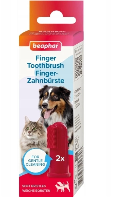 Szczoteczka do zębów dla psów Beaphar 2 szt. finger toothbrush