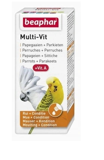 Witaminy i aminokwasy Beaphar Multi-Vit for Parrots 30 g 0,02 l