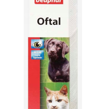 Krople do oczu dla zwierząt Beaphar Oftal 50 ml